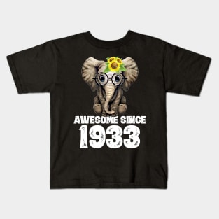 Awesome since 1933 87 Years Old Bday Gift 87th Birthday Kids T-Shirt